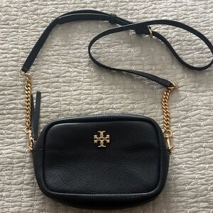 Tory Burch Black Crossbody Bag with Gold Chain